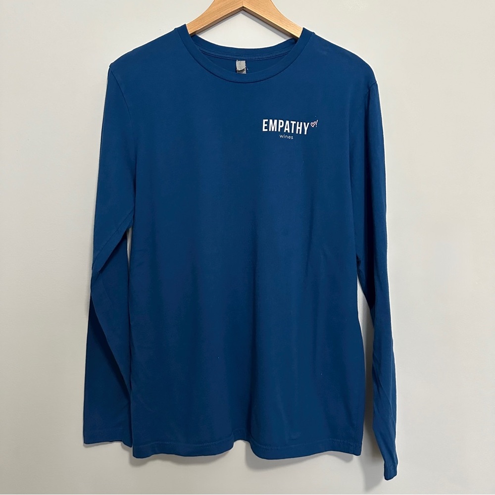 Empathy Wines by Gary Vee Long Sleeve T-Shirt Navy Blue Size Medium